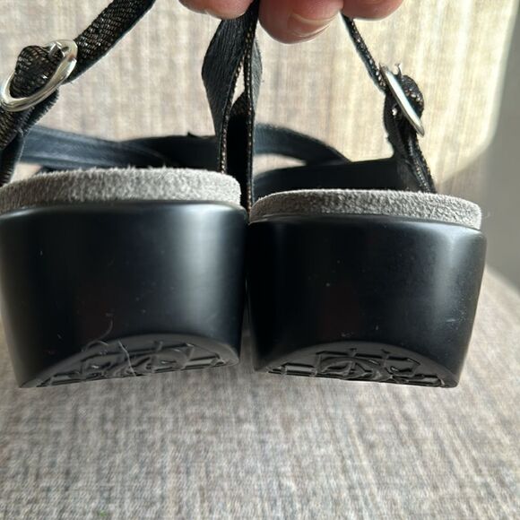 Dansko Dani Coffee Swirl Black/Bronze Subtle Shimmer Open Toe Sandal Size 37 - Picture 4 of 12